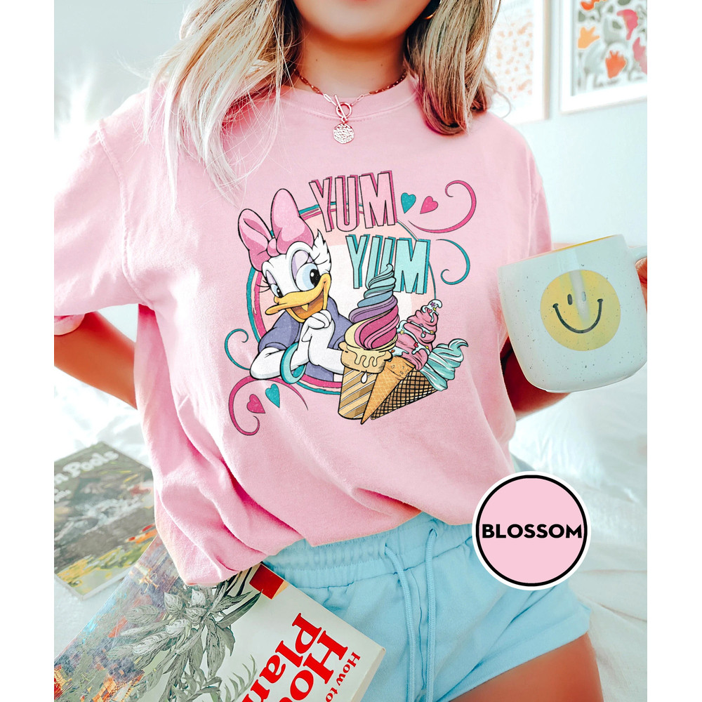 Retro Daisy Duck Shirt, Daisy Duck Trip Shirt, Daisy Yum Yum Shirt, Disney Girl Trip Shirt, Disney Vacation Shirt, Comfort Color Shirt - 1.jpg