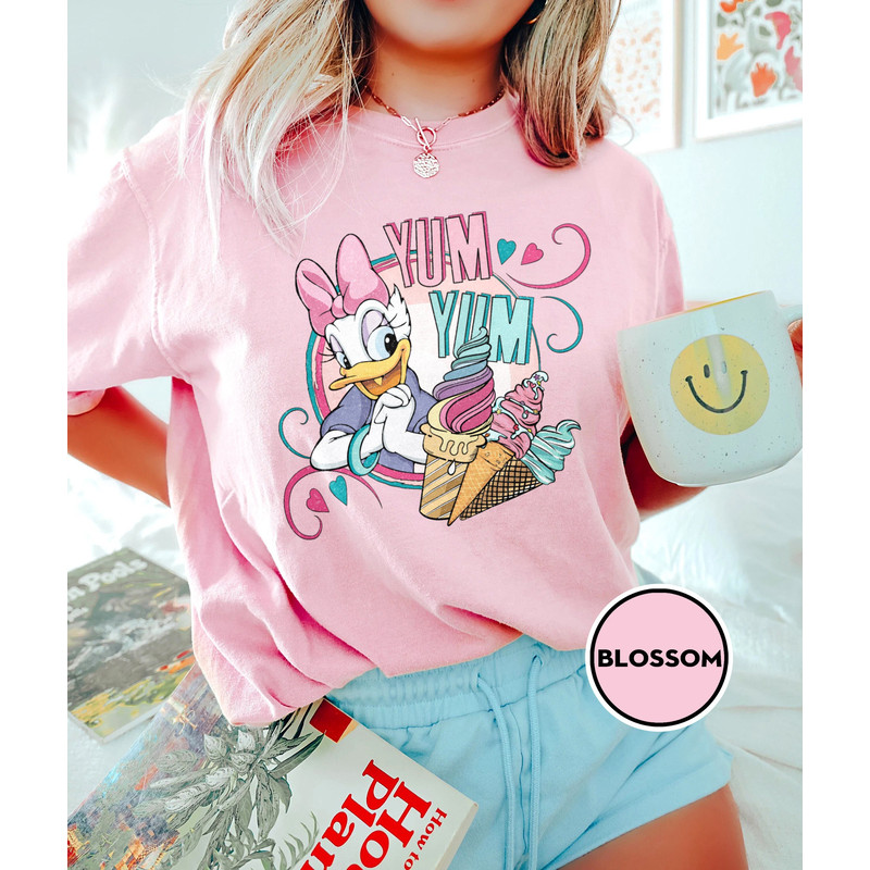 Retro Daisy Duck Shirt, Daisy Duck Trip Shirt, Daisy Yum Yum Shirt, Disney Girl Trip Shirt, Disney Vacation Shirt, Comfort Color Shirt - 1.jpg