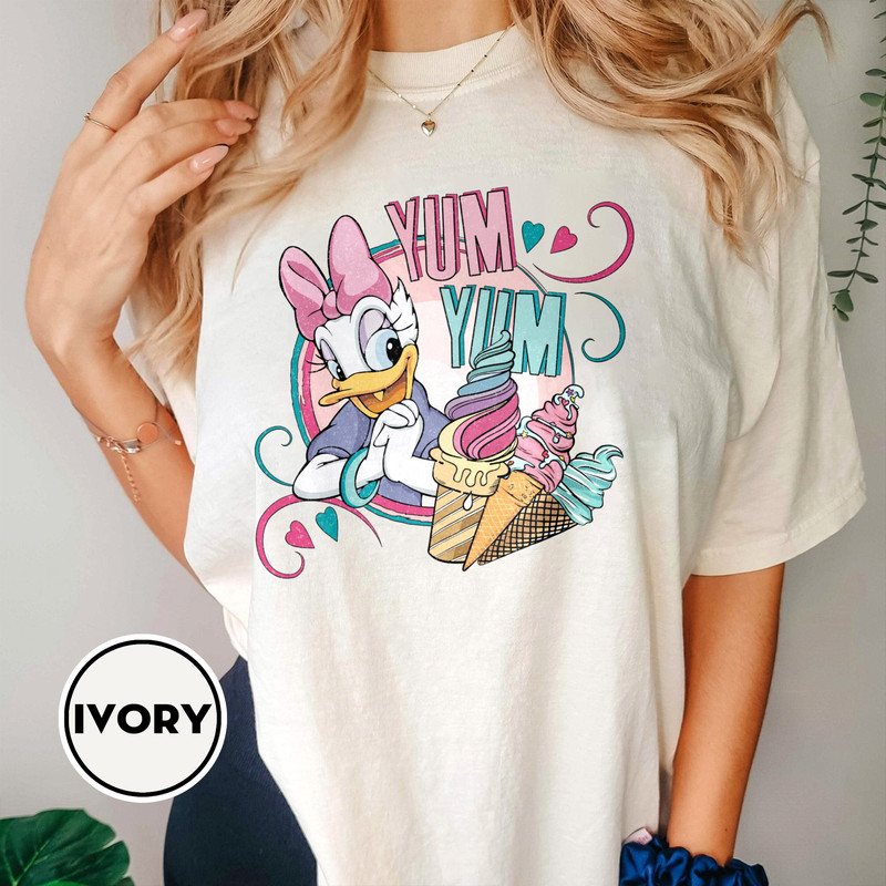 Retro Daisy Duck Shirt, Daisy Duck Trip Shirt, Daisy Yum Yum Shirt, Disney Girl Trip Shirt, Disney Vacation Shirt, Comfort Color Shirt - 2.jpg