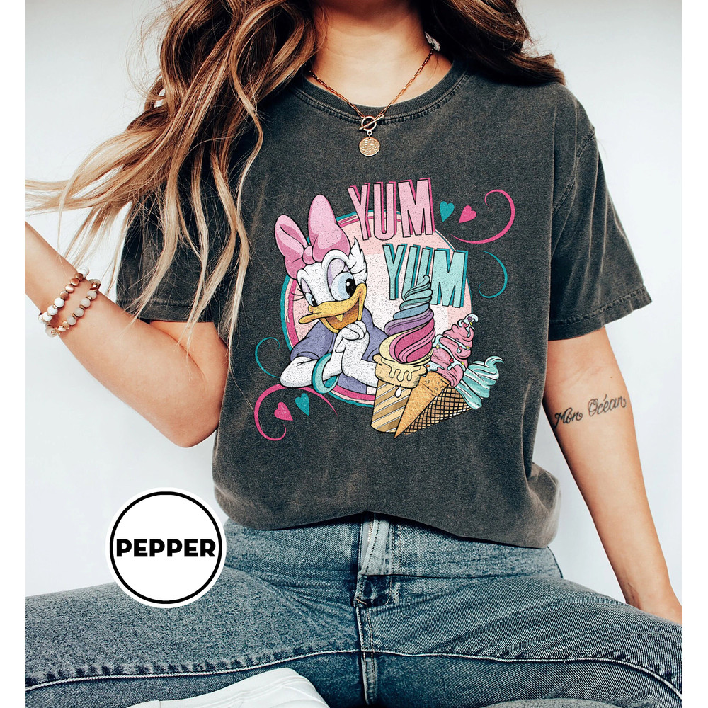 Retro Daisy Duck Shirt, Daisy Duck Trip Shirt, Daisy Yum Yum Shirt, Disney Girl Trip Shirt, Disney Vacation Shirt, Comfort Color Shirt - 3.jpg