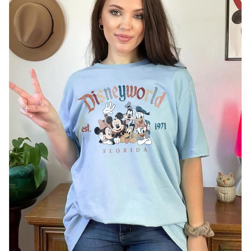 Retro Mickey And Friends Disneyworld Est 1971 T-shirt, 2023 Family Vacation Shirt, Magic Kingdom, Mickey Minnie Donald Pluto Shirts - 3.jpg