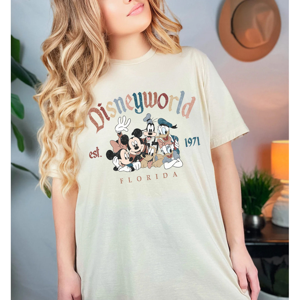Retro Mickey And Friends Disneyworld Est 1971 T-shirt, 2023 Family Vacation Shirt, Magic Kingdom, Mickey Minnie Donald Pluto Shirts - 4.jpg