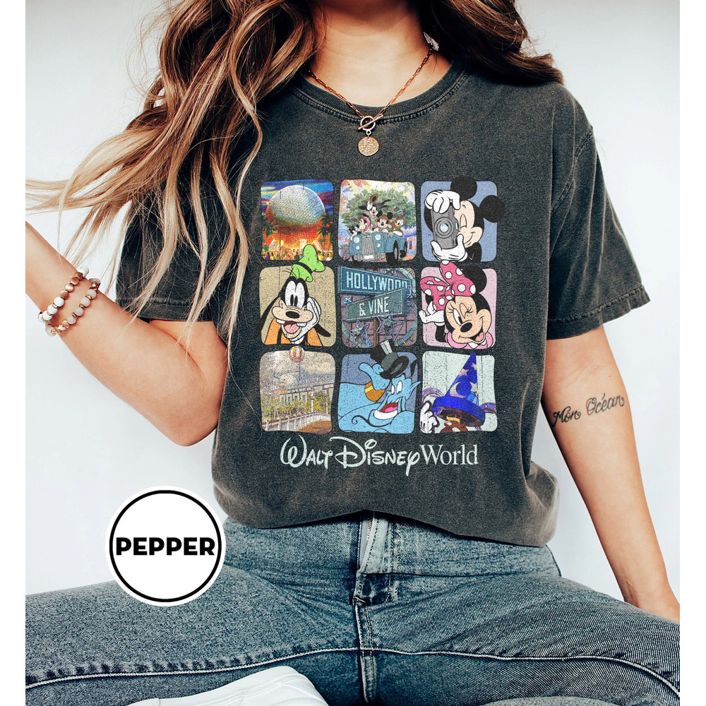 Retro Walt Disney World T-Shirt, Mickey and Friends Shirt, Disney Characters, Disney World Shirt, Disney Family Shirt, Vintage Mickey Shirt - 1.jpg