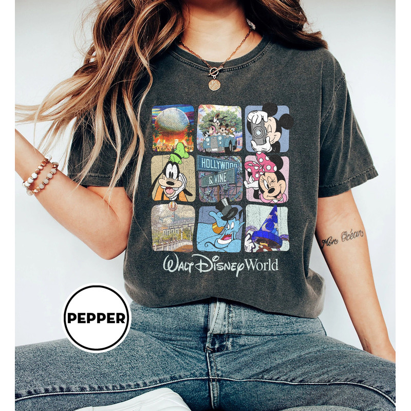 Retro Walt Disney World T-Shirt, Mickey and Friends Shirt, Disney Characters, Disney World Shirt, Disney Family Shirt, Vintage Mickey Shirt - 1.jpg