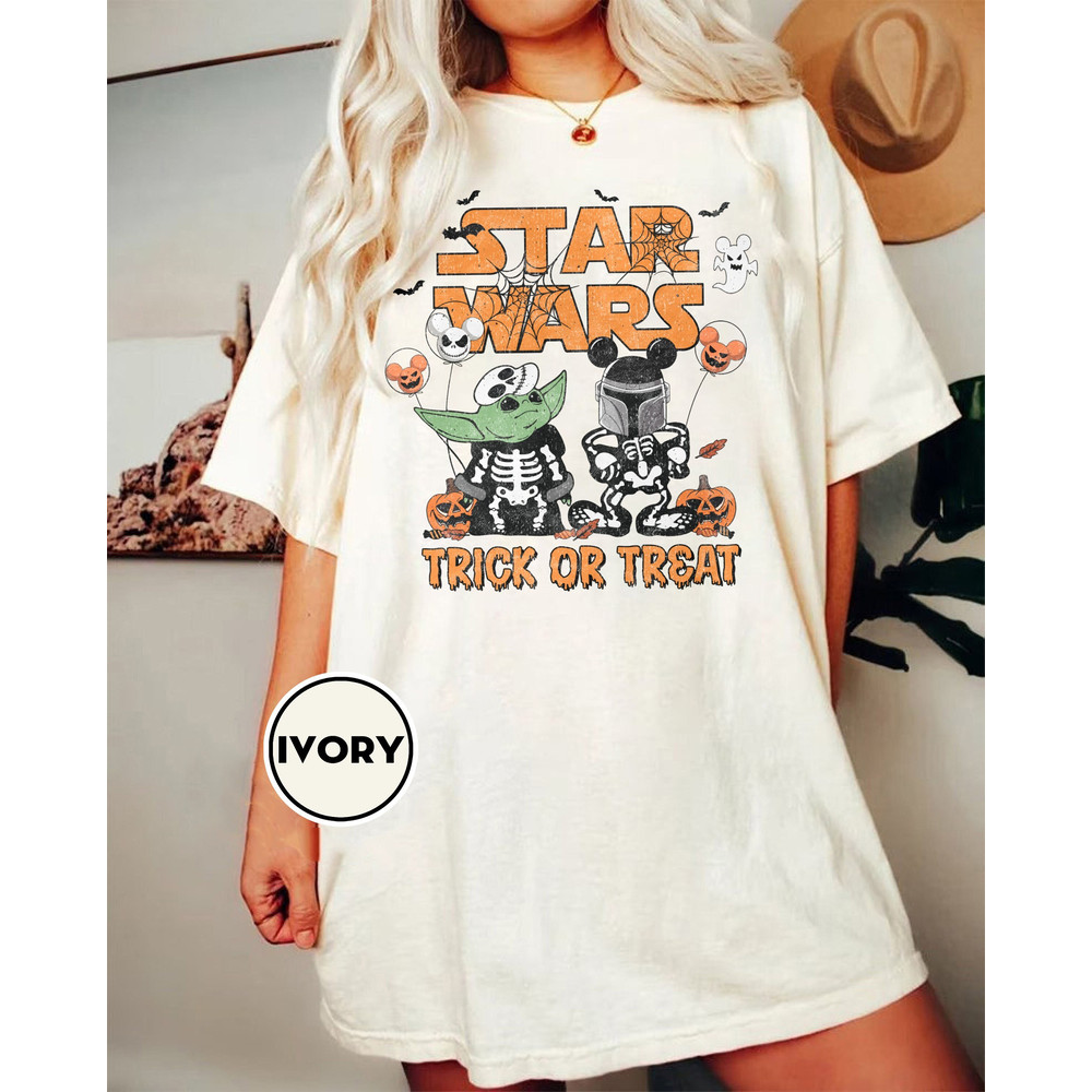 Star Wars Halloween Shirts, Disney Star Wars Shirts, Darth Vader Halloween Shirt, Mickey Skeleton Tee, Disney Vacation, Trick Or Treat Shirt - 1.jpg