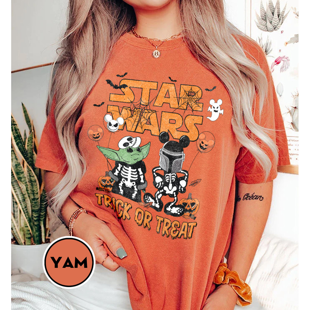 Star Wars Halloween Shirts, Disney Star Wars Shirts, Darth Vader Halloween Shirt, Mickey Skeleton Tee, Disney Vacation, Trick Or Treat Shirt - 3.jpg