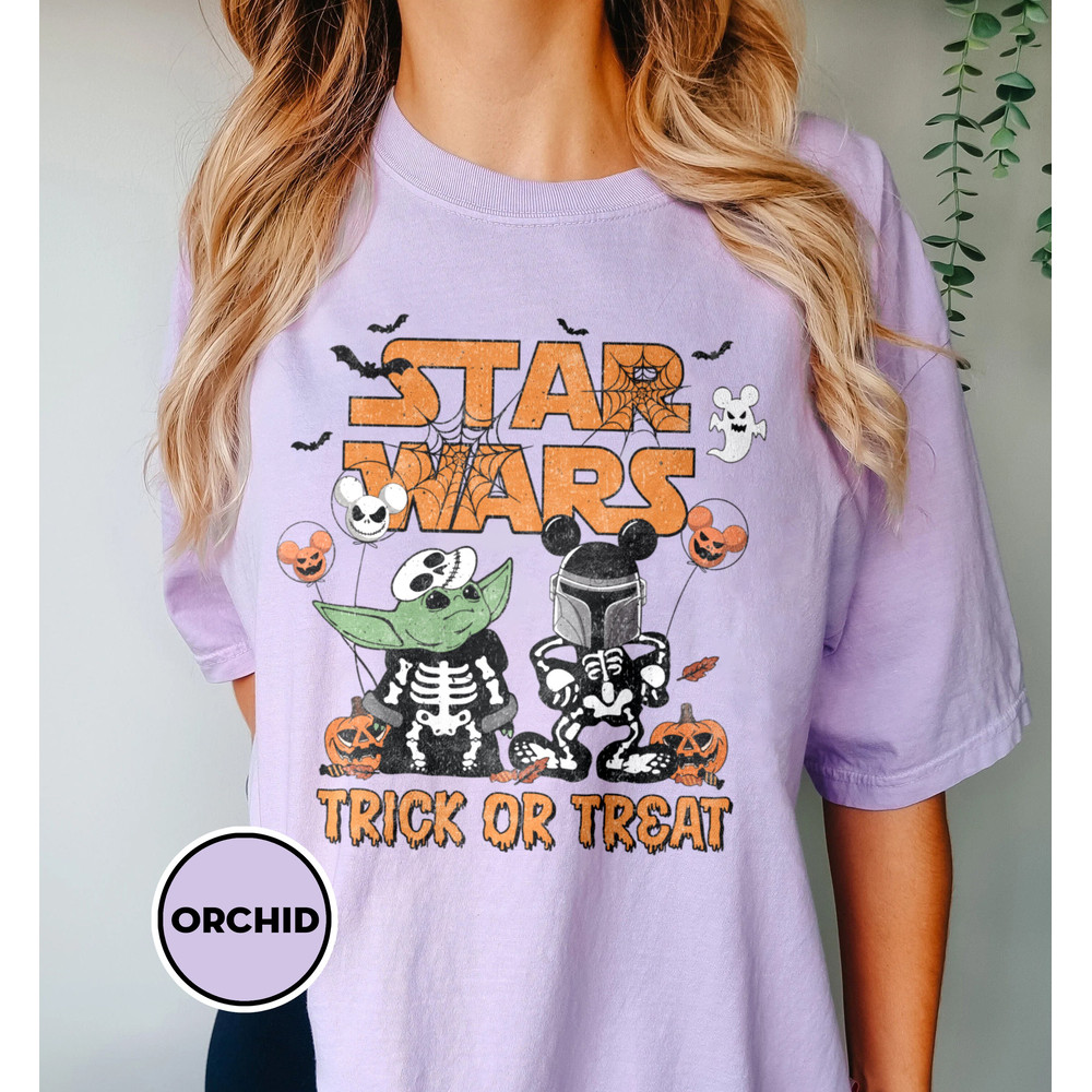 Star Wars Halloween Shirts, Disney Star Wars Shirts, Darth Vader Halloween Shirt, Mickey Skeleton Tee, Disney Vacation, Trick Or Treat Shirt - 4.jpg