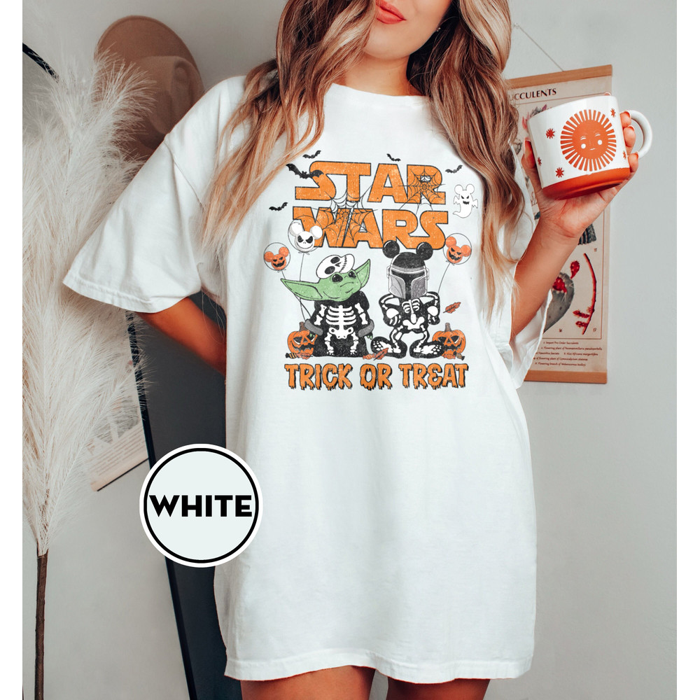 Star Wars Halloween Shirts, Disney Star Wars Shirts, Darth Vader Halloween Shirt, Mickey Skeleton Tee, Disney Vacation, Trick Or Treat Shirt - 6.jpg