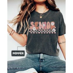 comfort colors  senior 2023 floral shirt, twenty twenty three shirt, graduation 2023 flower shirt, senior 2023 shirt, 20