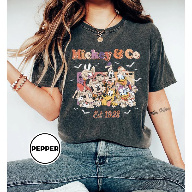 Vintage Mickey & Co Halloween Shirt, Mickey and Co 1928, Disney Halloween Shirt, Disney Matching Shirt, Disneyland Shirt, Disney Woman Shirt - 2.jpg
