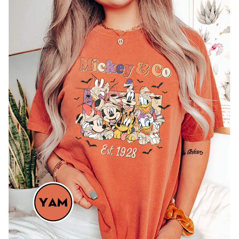 Vintage Mickey & Co Halloween Shirt, Mickey and Co 1928, Disney Halloween Shirt, Disney Matching Shirt, Disneyland Shirt, Disney Woman Shirt - 3.jpg