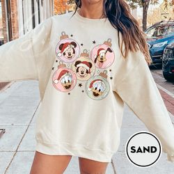 vintage mickey and friend christmas sweatshirt,disney ears christmas,disney christmas shirt, disney trip shirt,disney fa