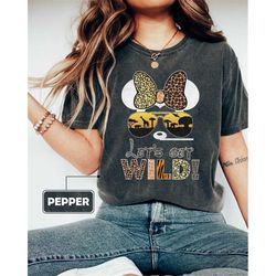 comfort colors disney let's get wild shirt, disney safari group shirt, mickey ears shirt, animal kingdom, mickey and min