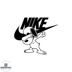 funny dabbing snoopy nike logo svg cutting digital file