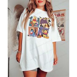 vintage winnie the pooh halloween comfort color shirt, pooh and friends halloween shirt, disneyland trick or treat shirt