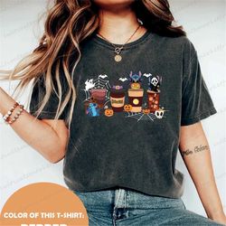 disney stitch coffee halloween shirt, cute disney halloween shirt, halloween party shirt, trick or treat tee, halloween