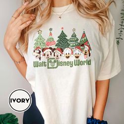 vintage walt disney world christmas shirt, disney world christmas shirt, mickey and friends christmas shirt, disney fami