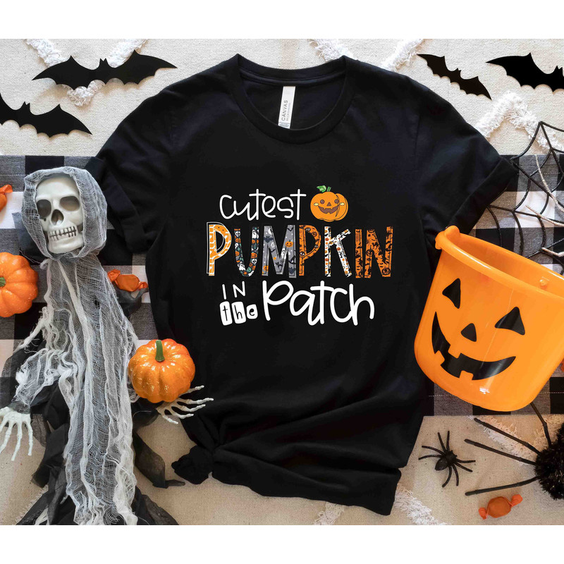 Cutest Pumpkin in the Patch Shirt, Halloween Toddler Shirts, Kids Halloween Outfit, Baby's Halloween Onesie, Pumpkin Baby Onesie, Fall Shirt - 2.jpg