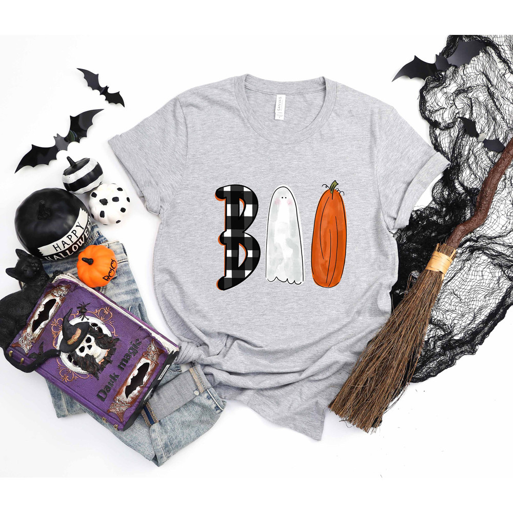 Cute Boo Ghost Pumpkin Halloween Shirt, Boo Halloween Shirts, Fall Shirts, Funny Halloween Party Tee, Ghost Shirt, Halloween Pumpkin Shirt - 3.jpg