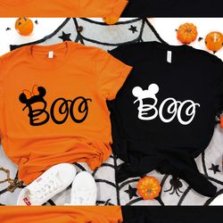disney halloween boo shirt, mickey minnie hallowee
