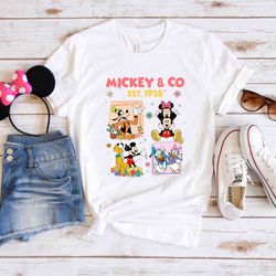 disney mickey & co est 1928 shirt, retro vintage d