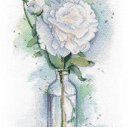 Embroidery kit Aries 1565 Delicate peony