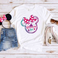 disney minnie birthday girl shirt, disney birthday