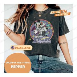 vintage disney space mountain comfort color shirt, retro disney astronaut shirt, mickey mouse tee, walt disney world, di