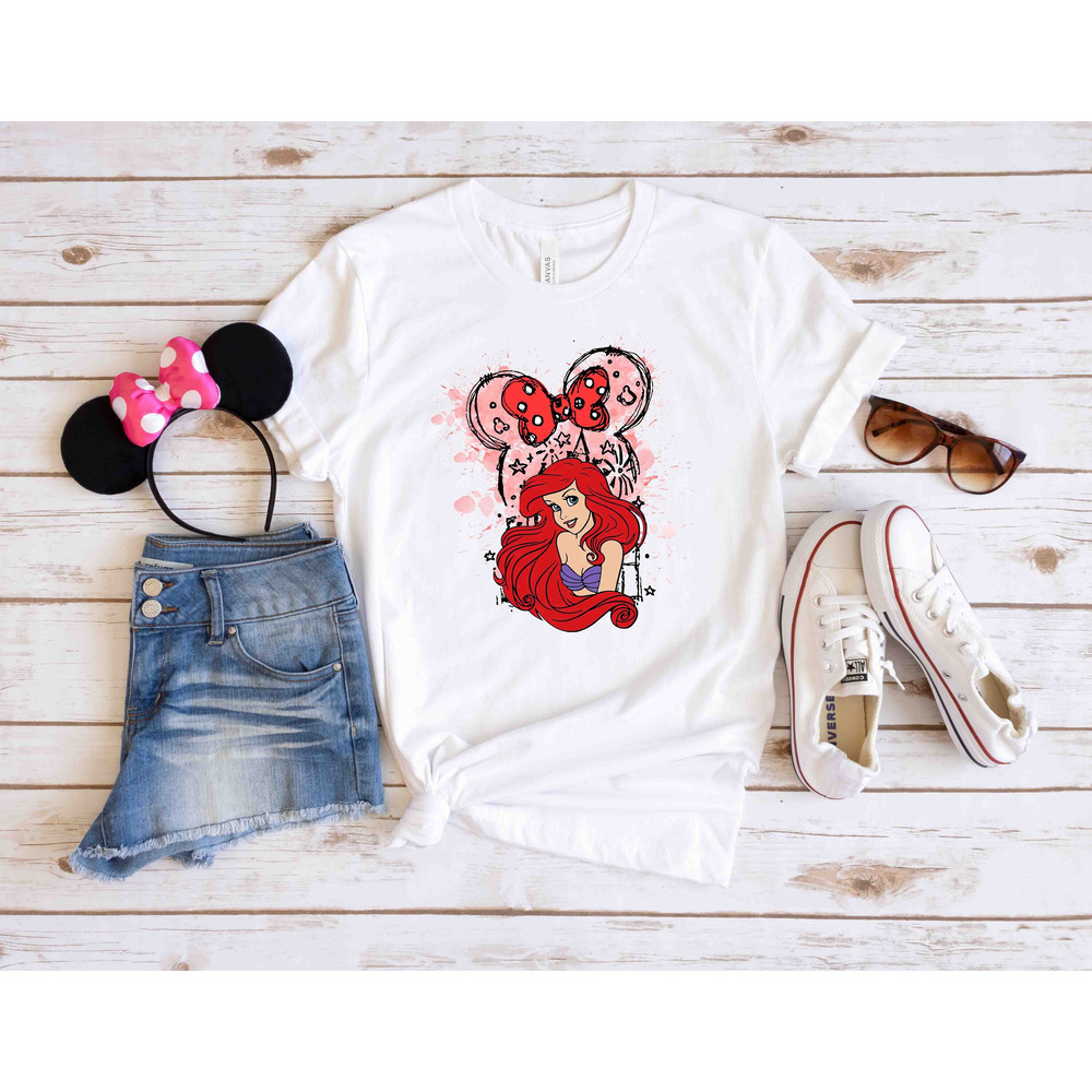 Disney Princess Ariel Shirt, Disney Ariel Shirt, Little Mermaid Shirt, Ariel Disney Castle Shirts, Disneyland Girls Shirt, Magic Kingdom Tee - 1.jpg