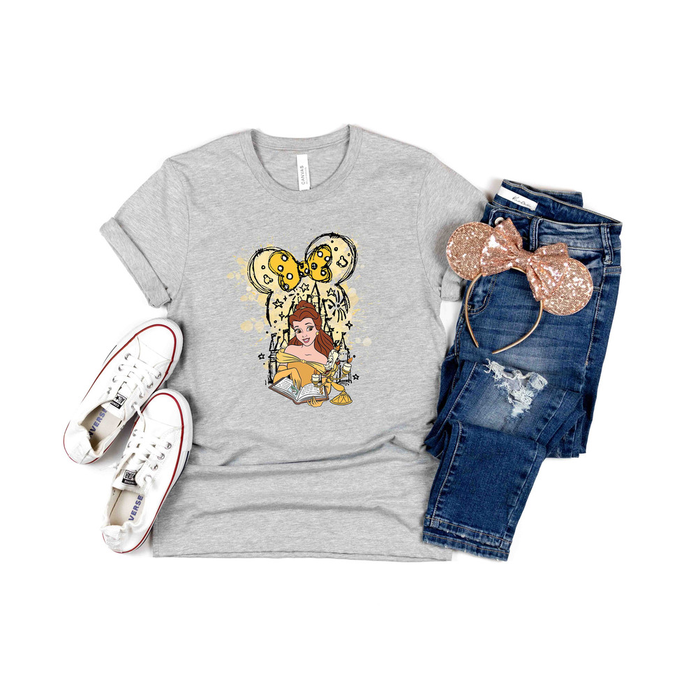 Disney Princess Belle Shirt, Belle Disney Castle Shirt, Princess Belle Shirt, Beauty and Beast Shirt, Disneyland Shirt, Disney Trip T-Shirts - 2.jpg