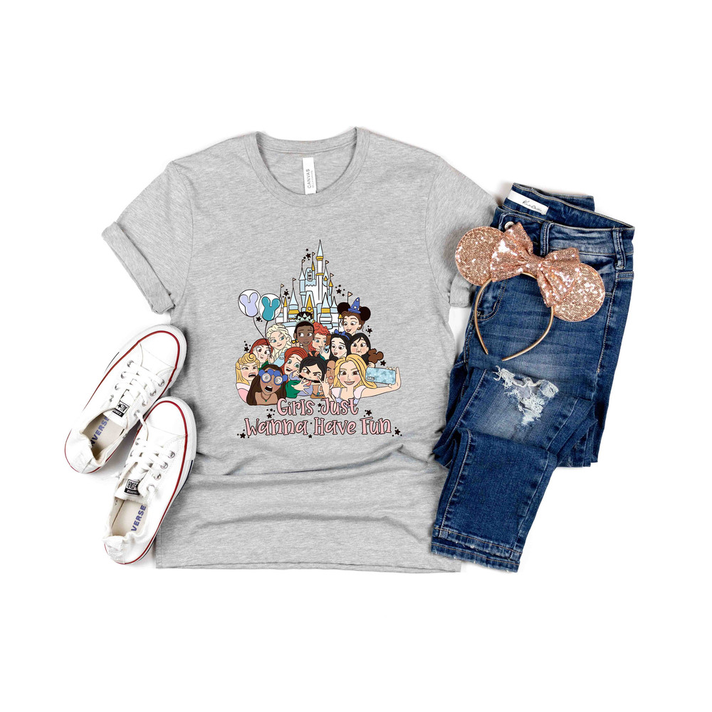 Disney Princess Girls Just Wanna Have Fun Shirt, Disney Princess Castle Shirt, Disney Girls Trip, Princess Shirt, Disney Shirt for Women WDW - 3.jpg