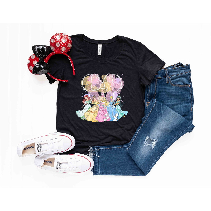 Disney Princesses Minnie Ears Shirt, Disney Princess Castle Shirt, Disney Girls Trip, Princess Shirt, Disney Women Tee, Disney Princess Gift - 3.jpg