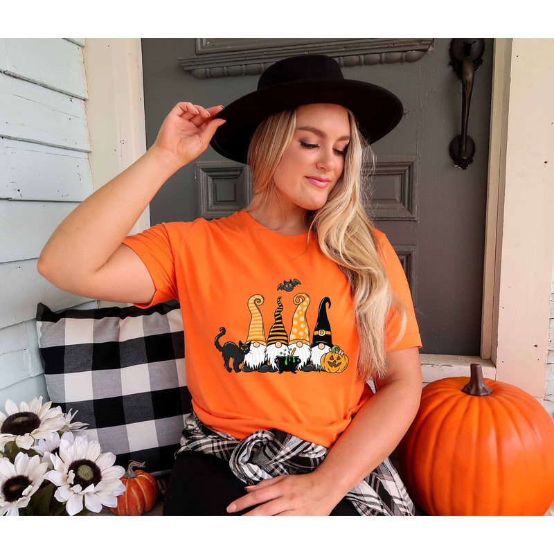 Halloween Gnomes Shirt, Halloween Gnomes Sweatshirt, Funny Halloween Shirt, Thanksgiving Gnome Tee, Spooky Gnomes Shirt, Pumpkin Gnomes Tee - 2.jpg