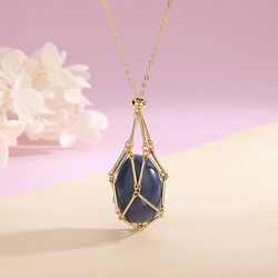 Spring 2023 New Natural Energy Crystal Pendant Ins Niche Design Valentine's Day Bag Bag Peace Necklace