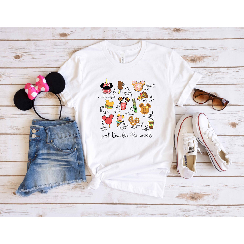 Just Here For The Snacks Shirt, Disney Snacks Shirt, Family Disney Trip Tee, Funny Disney Snack Shirts, Disney Vacation, Disney Epcot Shirt - 1.jpg