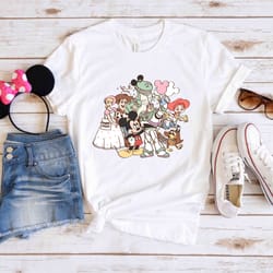 mickey and toy story characters shirt, disney toy