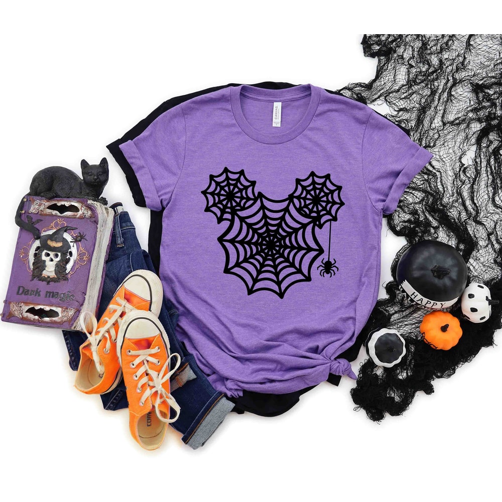 Mickey Head Spider Web Halloween Shirt, Disney Halloween Shirt, Mickey Halloween Shirt, Mickey Spider Web Shirt, Halloween Spider Web Shirts - 2.jpg