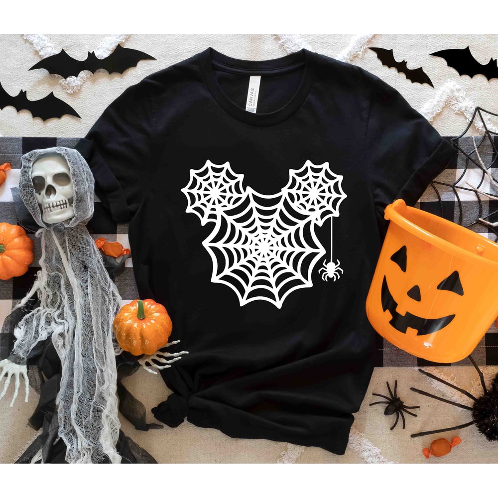 Mickey Head Spider Web Halloween Shirt, Disney Halloween Shirt, Mickey Halloween Shirt, Mickey Spider Web Shirt, Halloween Spider Web Shirts - 3.jpg