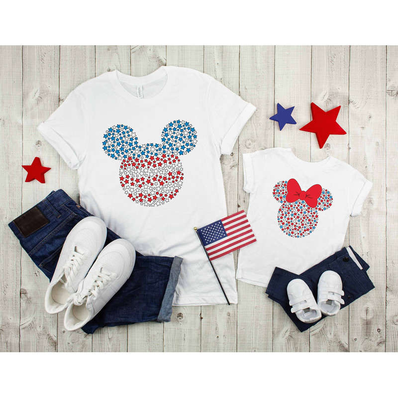 Mickey Minnie 4th Of July Shirt, 4th of July Disney Vacation, American Flag Mickey Shirt, Patriotic Disney Shirt, Disneyland Family T-Shirts - 2.jpg