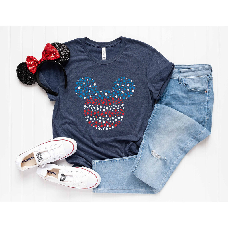 Mickey Minnie 4th Of July Shirt, 4th of July Disney Vacation, American Flag Mickey Shirt, Patriotic Disney Shirt, Disneyland Family T-Shirts - 4.jpg