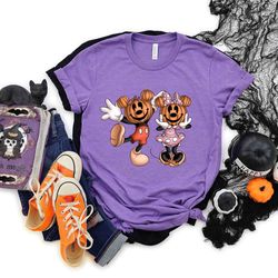 mickey minnie pumpkin disney halloween shirt, mick