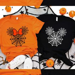 mickey minnie spider web heads shirt, disney hallo