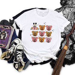 mickey pumpkins heads disney halloween shirt, mick