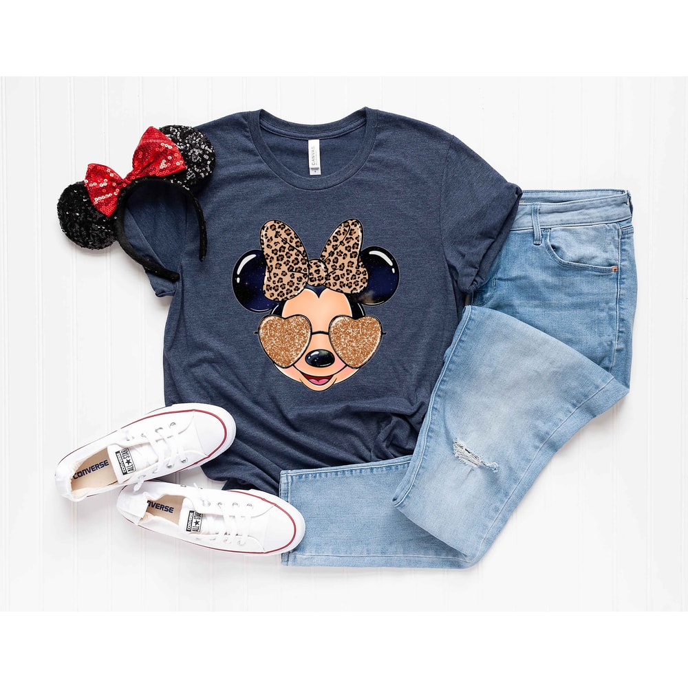 Minnie Leopard Bow Shirt, Minnie Safari Leopard Shirt, Minnie Mouse Shirt, Disney Mom Gift,Animal Kingdom Tee, Girls Trip Woman Disney Shirt - 3.jpg