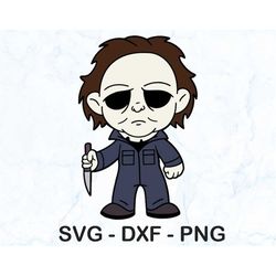 michael myers halloween horror scary svg cut file png dxf high quality easy to use instant download digital file