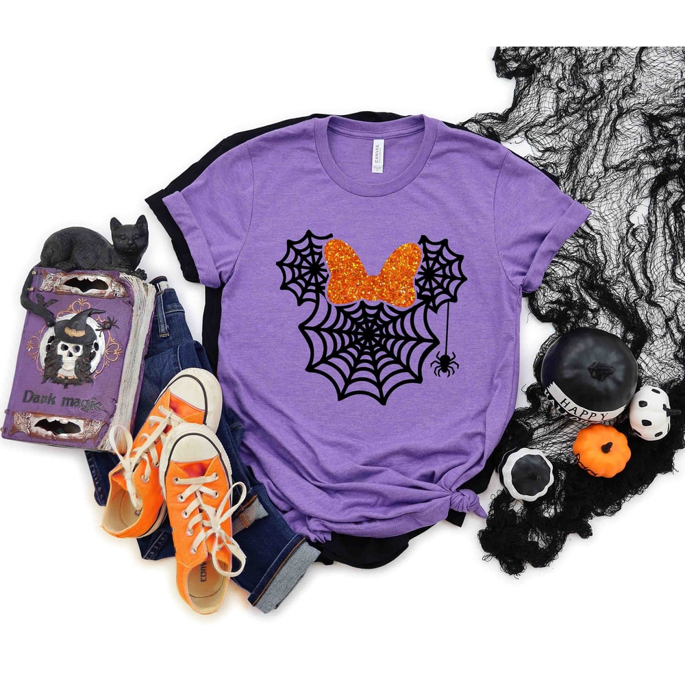 Minnie Mouse Spider Web Halloween Shirt, Disney Halloween Shirt, Minnie Mouse Halloween Shirt, Minnie Halloween Tee,Halloween Spider Web Tee - 1.jpg