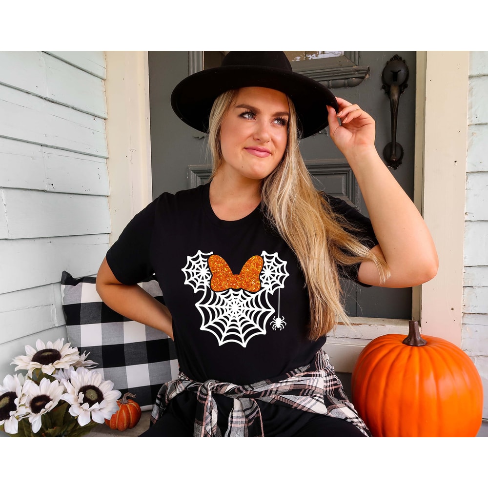 Minnie Mouse Spider Web Halloween Shirt, Disney Halloween Shirt, Minnie Mouse Halloween Shirt, Minnie Halloween Tee,Halloween Spider Web Tee - 4.jpg