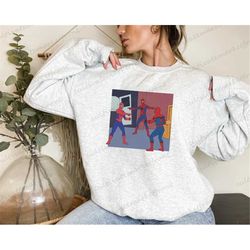 vintage spiderman across the spider-verse shirts, spider punk sweatshirts, spider-man theater sweater, 3 spiderman point