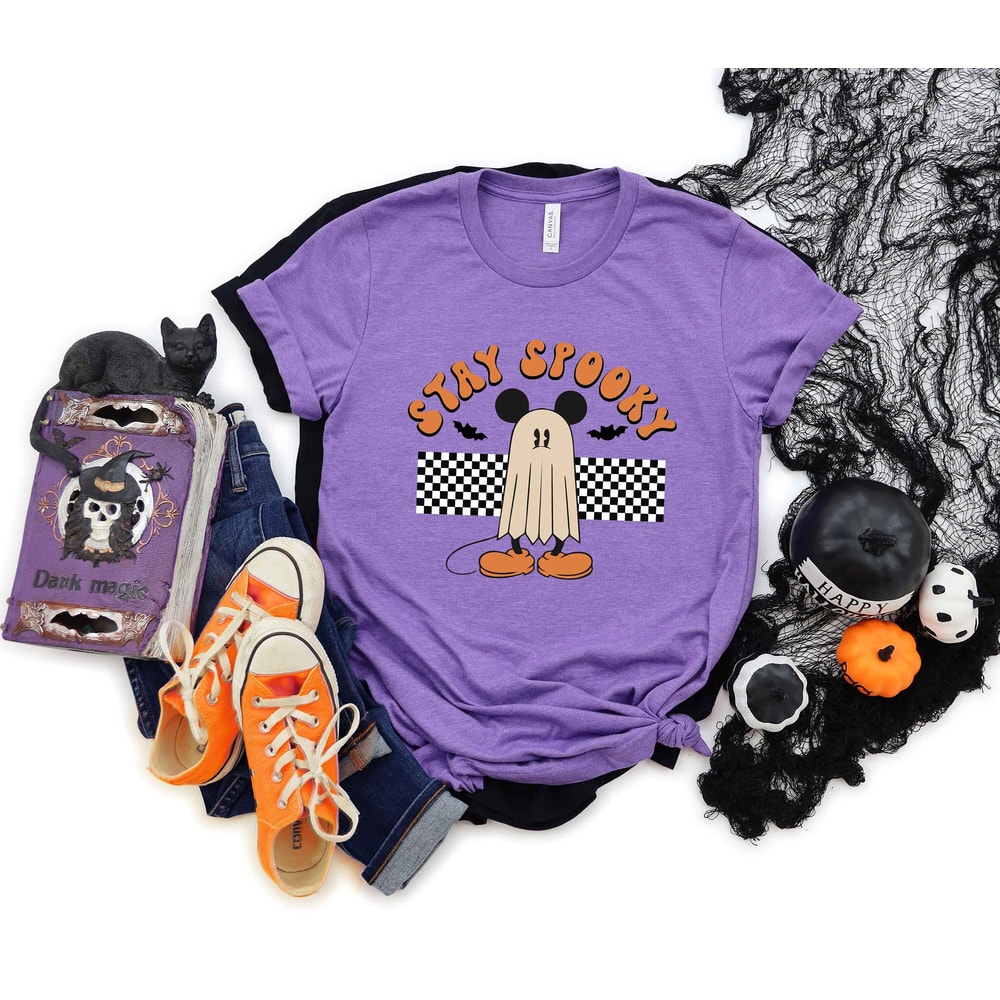 Stay Spooky Ghost Mickey Shirt, Disney Halloween Shirt, Retro Halloween Shirt, Ghost Shirt, Disney Spooky Season Shirt, Spooky Mikckey Shirt - 1.jpg