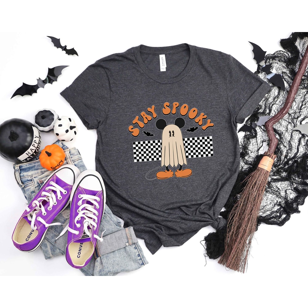 Stay Spooky Ghost Mickey Shirt, Disney Halloween Shirt, Retro Halloween Shirt, Ghost Shirt, Disney Spooky Season Shirt, Spooky Mikckey Shirt - 3.jpg